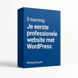 Je eerste professionele website met WordPress